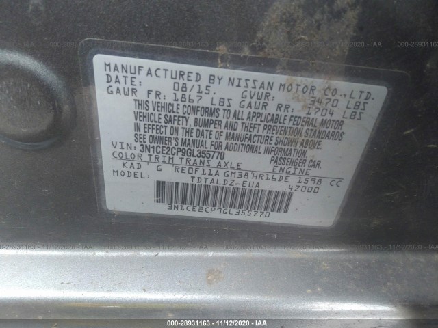 Photo 8 VIN: 3N1CE2CP9GL355770 - NISSAN VERSA NOTE 