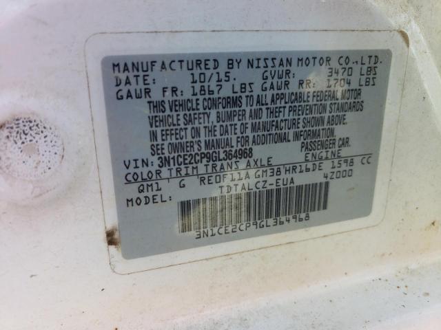 Photo 11 VIN: 3N1CE2CP9GL364968 - NISSAN VERSA 