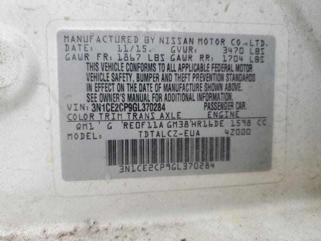 Photo 11 VIN: 3N1CE2CP9GL370284 - NISSAN VERSA 