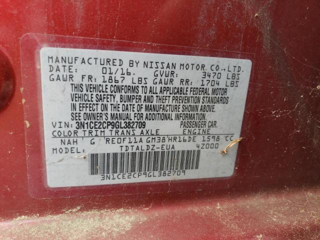 Photo 11 VIN: 3N1CE2CP9GL382709 - NISSAN VERSA NOTE 