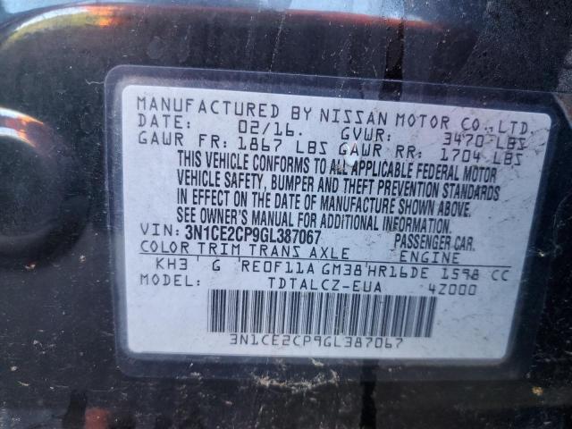 Photo 9 VIN: 3N1CE2CP9GL387067 - NISSAN VERSA NOTE 