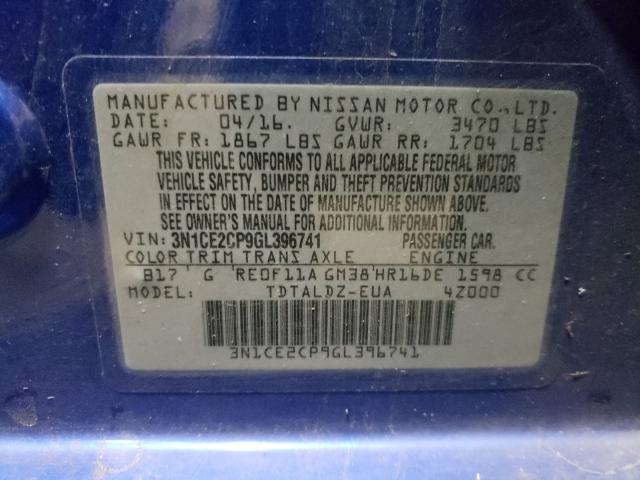 Photo 9 VIN: 3N1CE2CP9GL396741 - NISSAN VERSA NOTE 