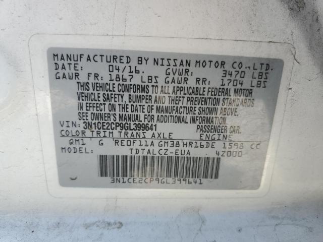 Photo 11 VIN: 3N1CE2CP9GL399641 - NISSAN VERSA 