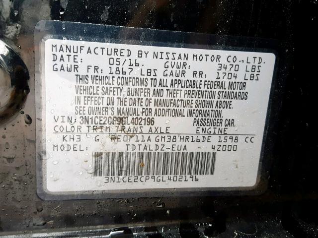 Photo 9 VIN: 3N1CE2CP9GL402196 - NISSAN VERSA NOTE 