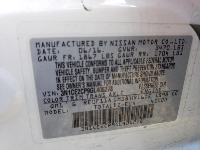 Photo 12 VIN: 3N1CE2CP9GL406278 - NISSAN VERSA 