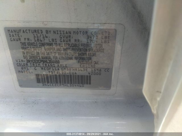 Photo 8 VIN: 3N1CE2CP9HL354460 - NISSAN VERSA NOTE 