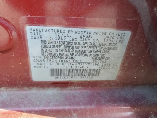 Photo 11 VIN: 3N1CE2CP9HL357360 - NISSAN VERSA NOTE 