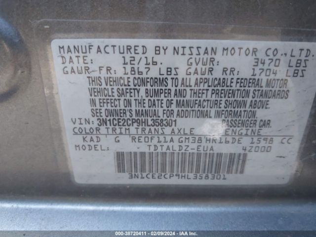 Photo 8 VIN: 3N1CE2CP9HL358301 - NISSAN VERSA NOTE 