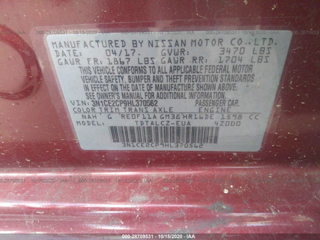 Photo 8 VIN: 3N1CE2CP9HL370562 - NISSAN VERSA NOTE 