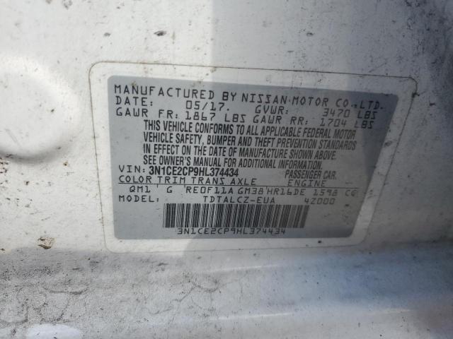 Photo 11 VIN: 3N1CE2CP9HL374434 - NISSAN VERSA 