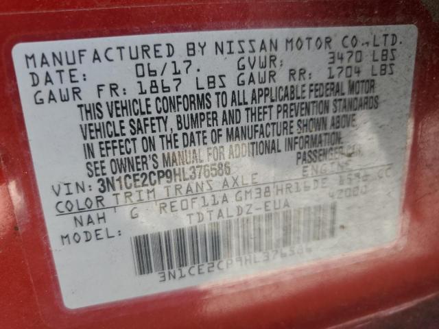 Photo 11 VIN: 3N1CE2CP9HL376586 - NISSAN VERSA NOTE 