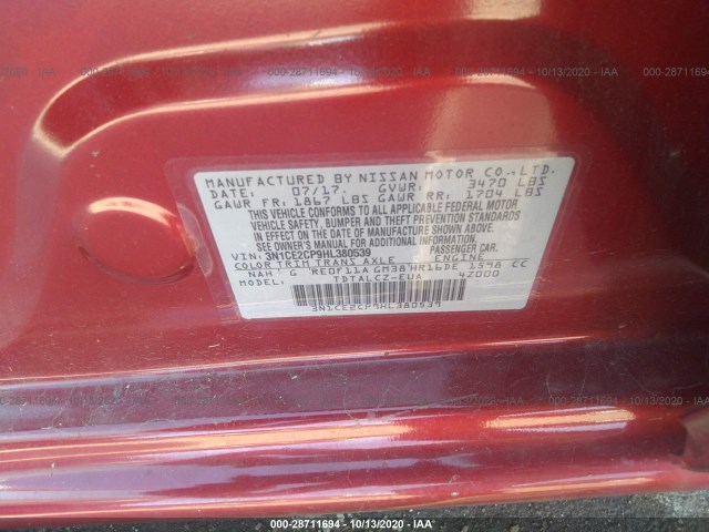 Photo 8 VIN: 3N1CE2CP9HL380539 - NISSAN VERSA NOTE 