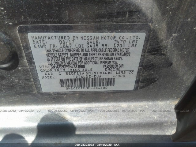 Photo 8 VIN: 3N1CE2CP9HL381500 - NISSAN VERSA NOTE 