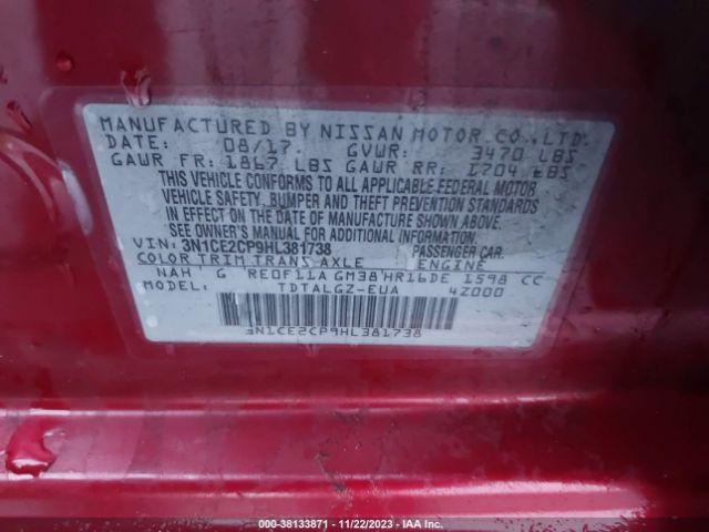 Photo 8 VIN: 3N1CE2CP9HL381738 - NISSAN VERSA NOTE 