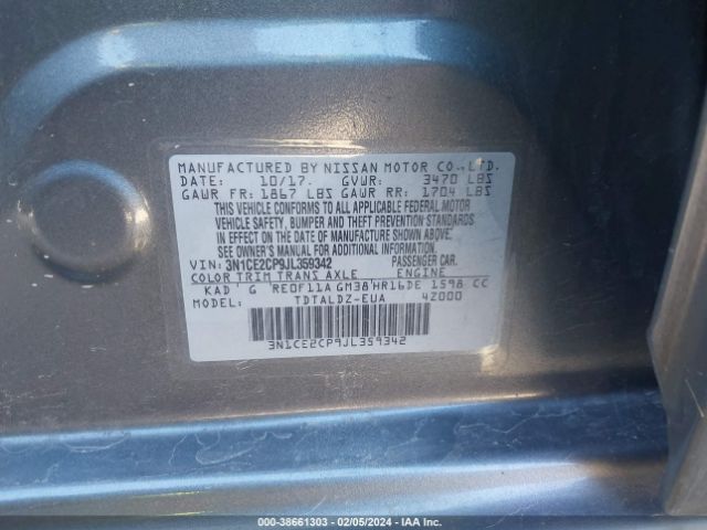 Photo 8 VIN: 3N1CE2CP9JL359342 - NISSAN VERSA NOTE 