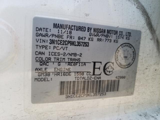 Photo 9 VIN: 3N1CE2CP9KL357253 - NISSAN VERSA NOTE 