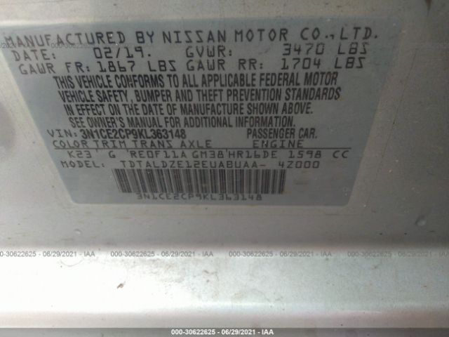 Photo 8 VIN: 3N1CE2CP9KL363148 - NISSAN VERSA NOTE 