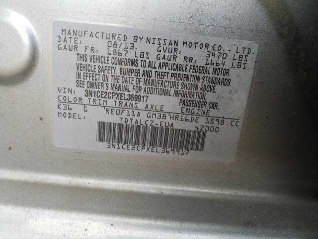 Photo 9 VIN: 3N1CE2CPXEL369917 - NISSAN VERSA NOTE 