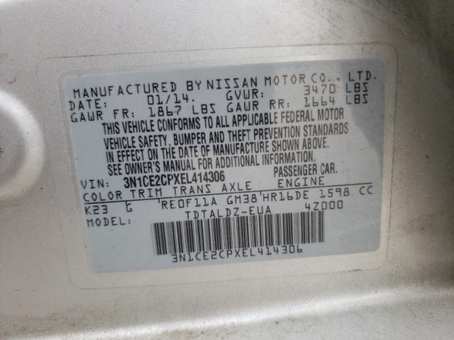 Photo 9 VIN: 3N1CE2CPXEL414306 - NISSAN VERSA NOTE 