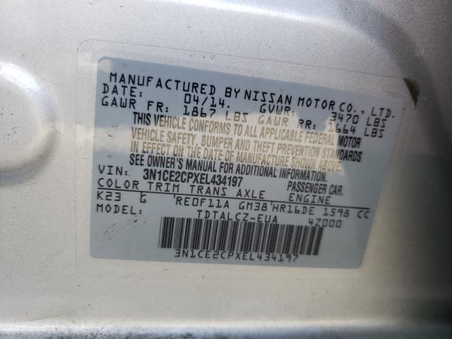 Photo 9 VIN: 3N1CE2CPXEL434197 - NISSAN VERSA NOTE 