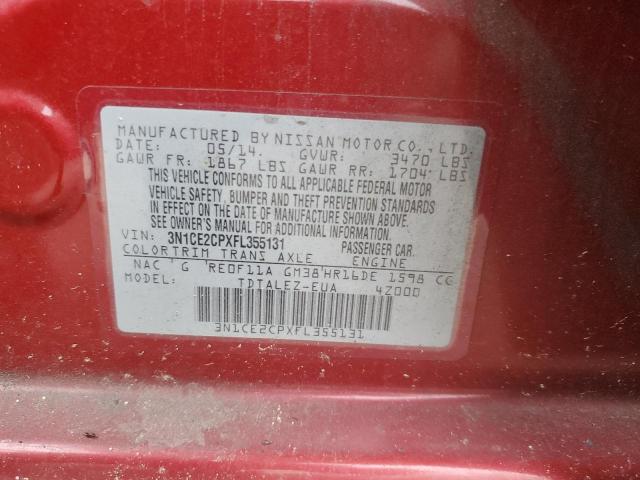 Photo 11 VIN: 3N1CE2CPXFL355131 - NISSAN VERSA NOTE 