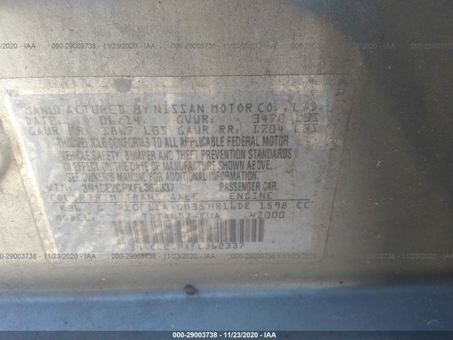 Photo 8 VIN: 3N1CE2CPXFL362337 - NISSAN VERSA NOTE 