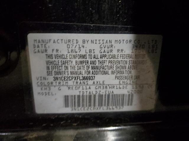 Photo 12 VIN: 3N1CE2CPXFL366937 - NISSAN VERSA NOTE 