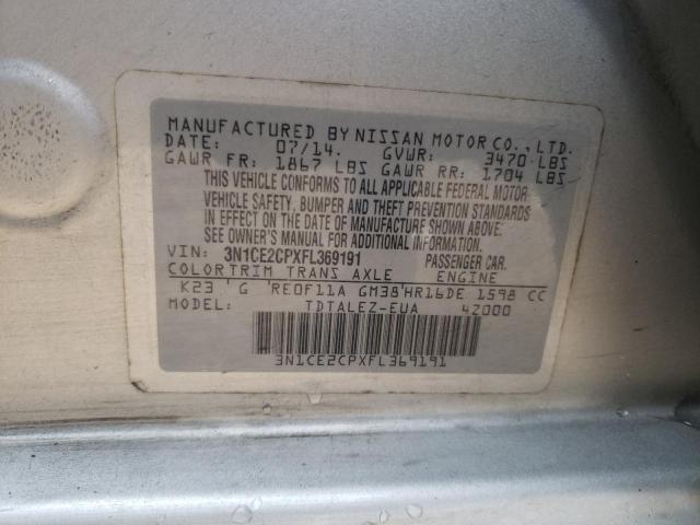 Photo 12 VIN: 3N1CE2CPXFL369191 - NISSAN VERSA 