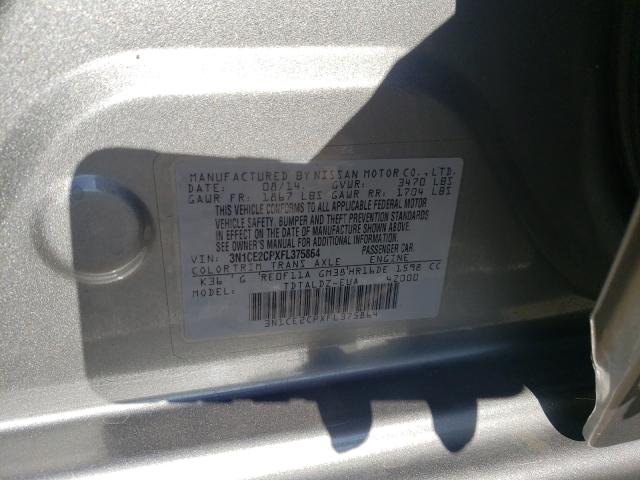 Photo 9 VIN: 3N1CE2CPXFL375864 - NISSAN VERSA NOTE 