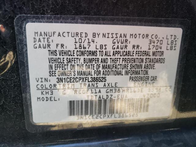 Photo 12 VIN: 3N1CE2CPXFL386525 - NISSAN VERSA 