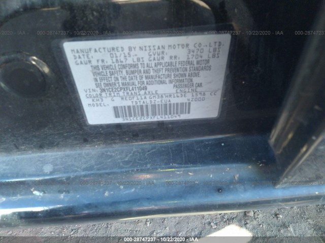 Photo 8 VIN: 3N1CE2CPXFL411049 - NISSAN VERSA NOTE 