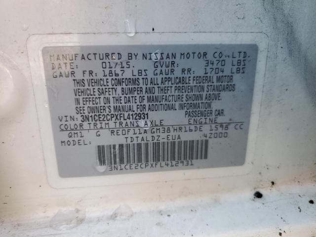 Photo 11 VIN: 3N1CE2CPXFL412931 - NISSAN VERSA 