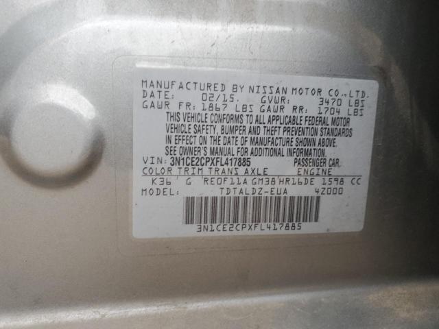 Photo 11 VIN: 3N1CE2CPXFL417885 - NISSAN VERSA NOTE 