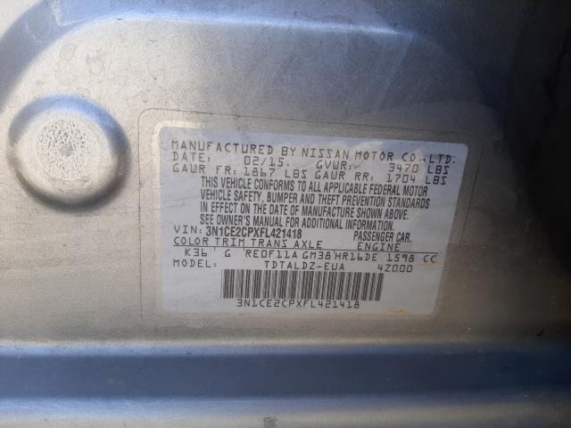 Photo 9 VIN: 3N1CE2CPXFL421418 - NISSAN VERSA NOTE 