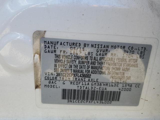 Photo 11 VIN: 3N1CE2CPXFL436002 - NISSAN VERSA 