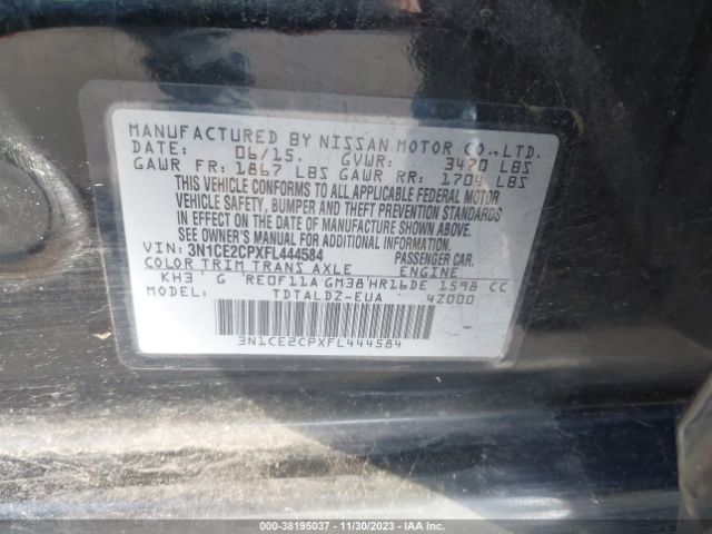 Photo 8 VIN: 3N1CE2CPXFL444584 - NISSAN VERSA NOTE 