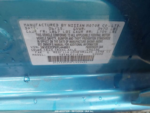 Photo 8 VIN: 3N1CE2CPXFL444651 - NISSAN VERSA NOTE 