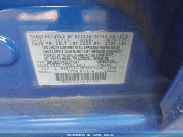 Photo 8 VIN: 3N1CE2CPXGL371587 - NISSAN VERSA NOTE 