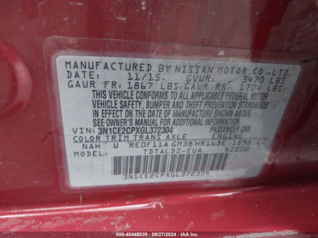 Photo 8 VIN: 3N1CE2CPXGL372304 - NISSAN VERSA NOTE 