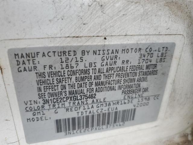 Photo 11 VIN: 3N1CE2CPXGL375462 - NISSAN VERSA 