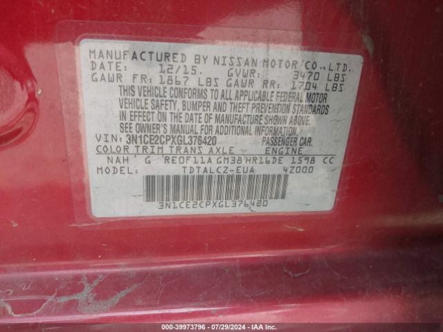 Photo 8 VIN: 3N1CE2CPXGL376420 - NISSAN VERSA NOTE 