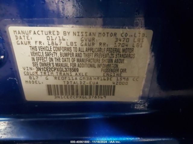 Photo 8 VIN: 3N1CE2CPXGL378569 - NISSAN VERSA NOTE 