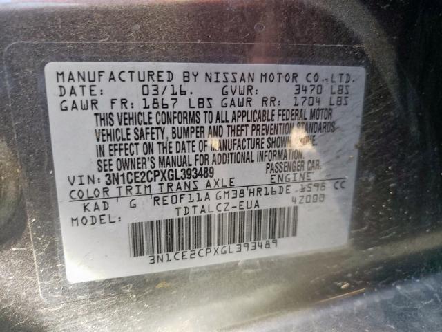 Photo 9 VIN: 3N1CE2CPXGL393489 - NISSAN VERSA NOTE 