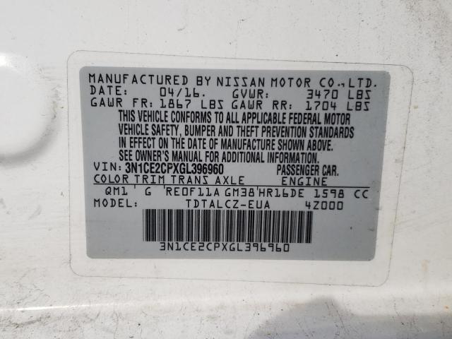 Photo 12 VIN: 3N1CE2CPXGL396960 - NISSAN VERSA NOTE 