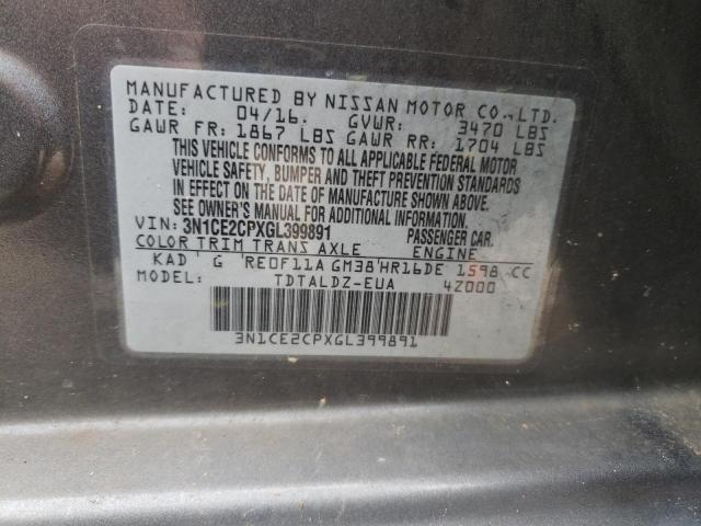 Photo 9 VIN: 3N1CE2CPXGL399891 - NISSAN VERSA NOTE 