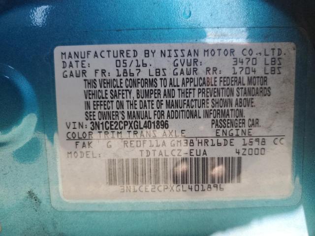 Photo 11 VIN: 3N1CE2CPXGL401896 - NISSAN VERSA NOTE 