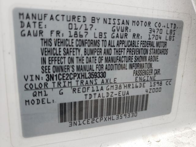 Photo 9 VIN: 3N1CE2CPXHL359330 - NISSAN VERSA NOTE 