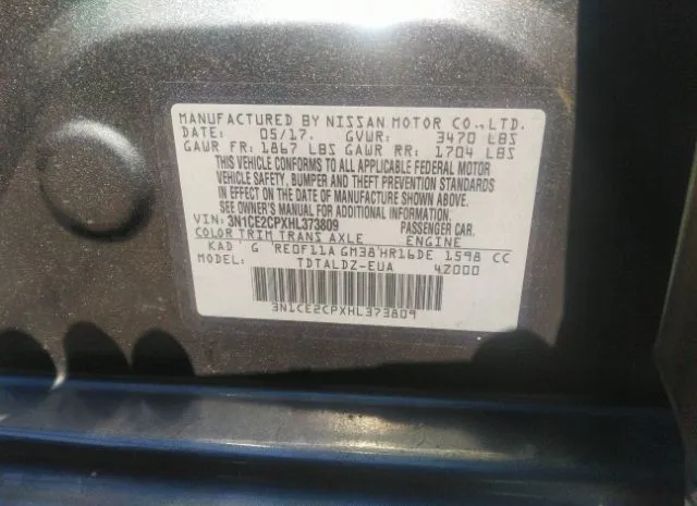 Photo 8 VIN: 3N1CE2CPXHL373809 - NISSAN VERSA NOTE 