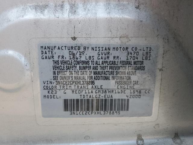 Photo 12 VIN: 3N1CE2CPXHL378895 - NISSAN VERSA NOTE 