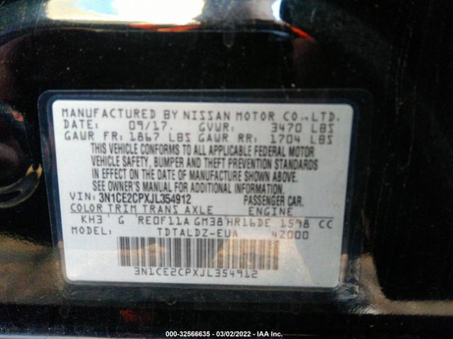 Photo 8 VIN: 3N1CE2CPXJL354912 - NISSAN VERSA NOTE 